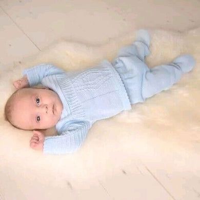 Boys Blue Knitted Trouser Suit Dandelion