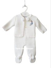 Load image into Gallery viewer, White Knitted Pom Pom Suit Blue Peter Rabbit - Dandelion