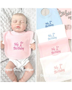 My 1st Birthday Bib