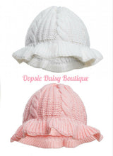 Load image into Gallery viewer, Baby Girls Knitted Hat Size 0-12mth