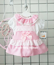 Load image into Gallery viewer, Pink Pretty Waffle Romper &amp; Blouse Sets