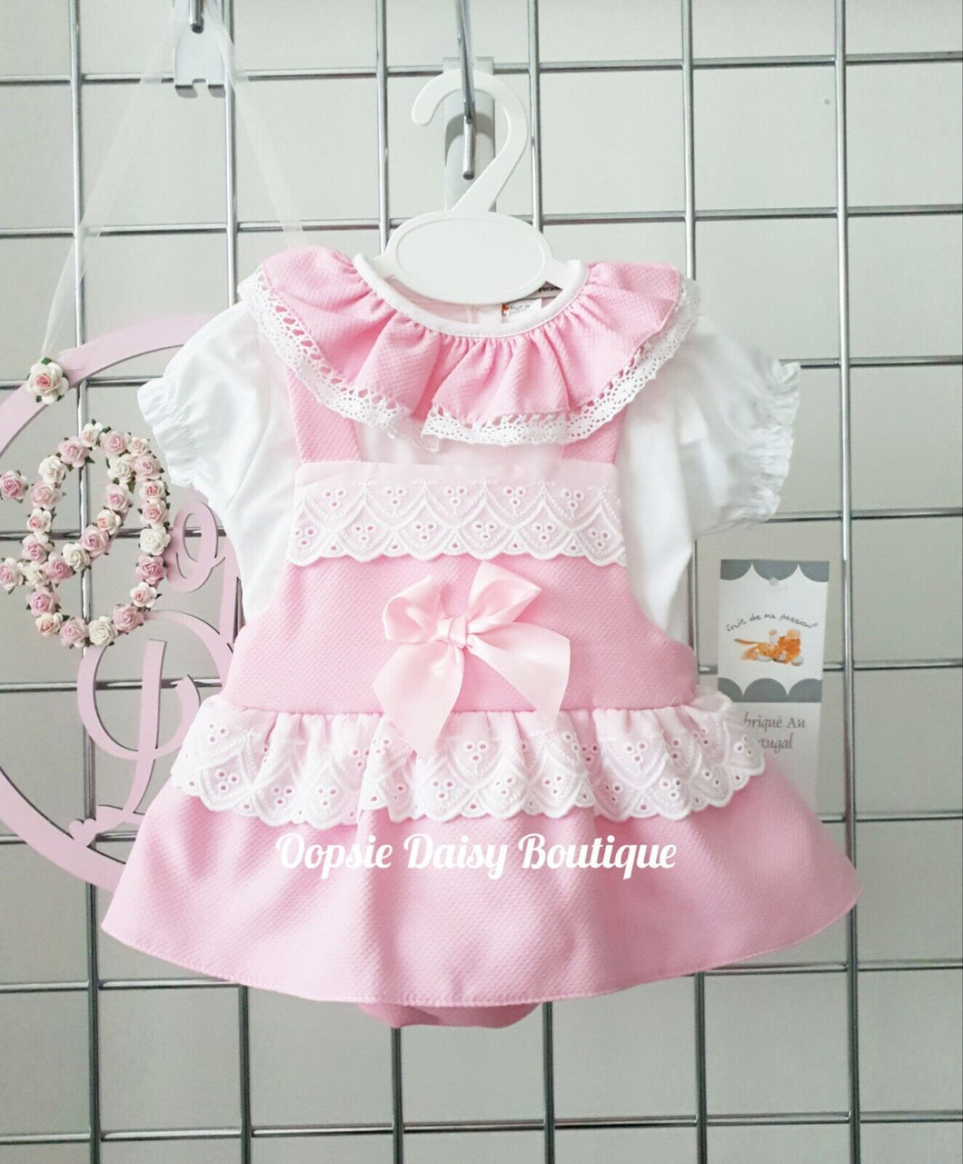 Pink Pretty Waffle Romper & Blouse Sets