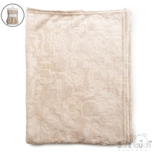 Load image into Gallery viewer, Supersoft Embossed Beige Baby Blanket Animals