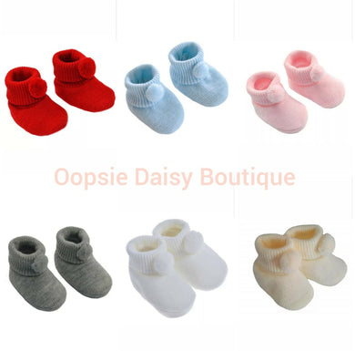 Lovely Soft Pom Pom Booties