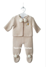 Load image into Gallery viewer, Beige Knitted Pom Pom Suit Peter Rabbit - Dandelion