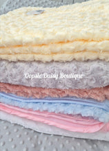 Load image into Gallery viewer, Personalised Baby Blanket Supersoft Rosebud Design X 6 Colours  , Disney Font