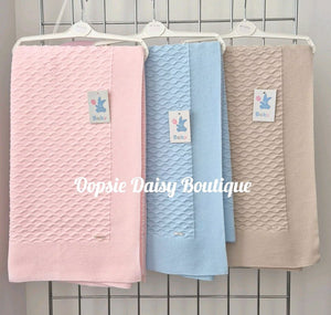 Beautiful Knitted Baby Shawl Honeycomb Design