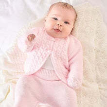 Load image into Gallery viewer, Girls Pink Knitted Cable Knitted Suit 2 Piece - Dandelion