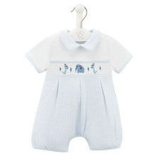 Load image into Gallery viewer, Baby Jungle Friends Smocked Romper Dandelion Baby