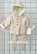 Load image into Gallery viewer, Unisex Beige Hooded Pram Suit 2 Piece