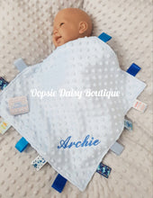 Load image into Gallery viewer, Personalised Baby Comforter Taggie Blanket