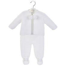 Load image into Gallery viewer, Boys Girls White Knitted Pom Pom Suit - Dandelion