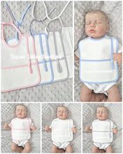 Load image into Gallery viewer, Spanish Baby Bib With Dummy Holder