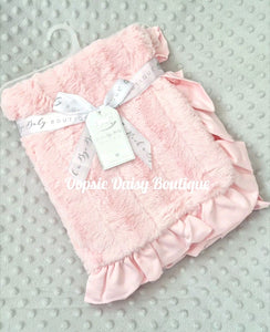 Supersoft Pink Baby Blanket Cosy Fleece Lined