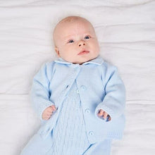 Load image into Gallery viewer, Blue Knitted Baby Cardigan  - Dandelion
