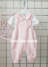 Load image into Gallery viewer, Baby Girls Vintage Toys Pink Dungaree Set