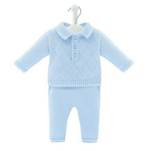 Load image into Gallery viewer, Baby Boys Blue Knitted Suit - Dandelion
