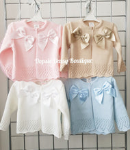 Load image into Gallery viewer, Girls Knitted Ribbon Cardigan