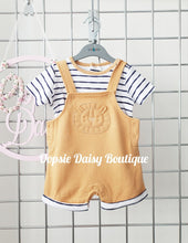 Load image into Gallery viewer, Baby Boys Lion Dungaree &amp; T shirt 2 Piece Set
