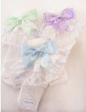 Load image into Gallery viewer, Baby Girls Ribbon Bow Frilly Lace Ankle Socks Kinder
