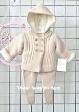 Load image into Gallery viewer, Unisex Beige Hooded Pram Suit 2 Piece
