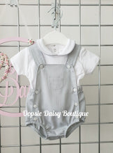 Load image into Gallery viewer, Boys Grey Portuguese Dungaree Sets