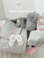Load image into Gallery viewer, Personalised Blanket &amp; Taggie Gift Box Sets 5 Piece 0-3mth
