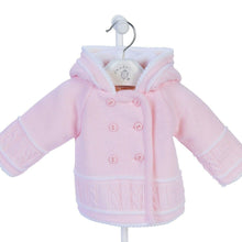 Load image into Gallery viewer, Pink Knitted Baby Jacket Cardigan Pram Coat - Dandelion