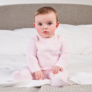 Baby Girls Pink Knitted Trouser Set - Dandelion