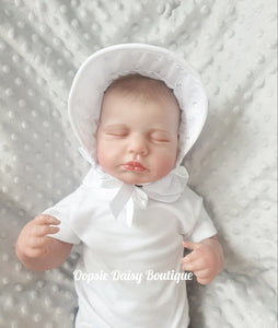 Baby Summer Traditional Broderie Peak Bonnet
