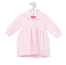Load image into Gallery viewer, Girls Pearl Button Knitted Pram Coat Dandelion