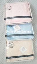 Load image into Gallery viewer, Embossed Baby Blanket Mink Supersoft Teddy Bear Design