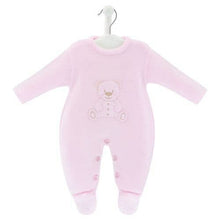 Load image into Gallery viewer, Girls Pink Teddy Bear Knitted Romper Dandelion