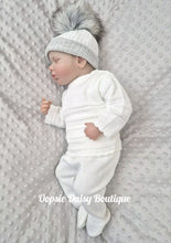 Load image into Gallery viewer, White Knitted Trouser Suit Dandelion - Hats available separately