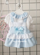 Load image into Gallery viewer, Blue Pretty Waffle Romper &amp; Blouse Sets