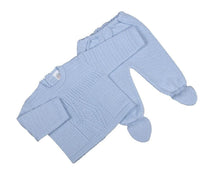 Load image into Gallery viewer, Boys Blue Knitted Trouser Suit Dandelion