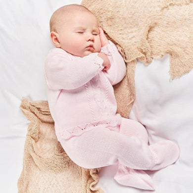 Baby Girls Pink Knitted Trouser Set - Dandelion