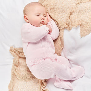 Baby Girls Pink Knitted Trouser Set - Dandelion