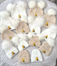 Load image into Gallery viewer, Winnie The Pooh Knitted Hats Boys Girls Pom Pom Hats Size 0-6yrs