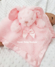 Load image into Gallery viewer, Baby Bunny Comforter with Ribbon - Baby Blanket