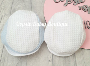 Baby Boys Cap Waffle Flat Cap Sun Hat 6/12mth 12/18mth 18/24mth
