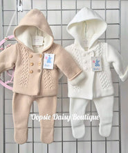 Load image into Gallery viewer, Baby Girls &amp; Boys Hooded Pram Suit 2 Piece