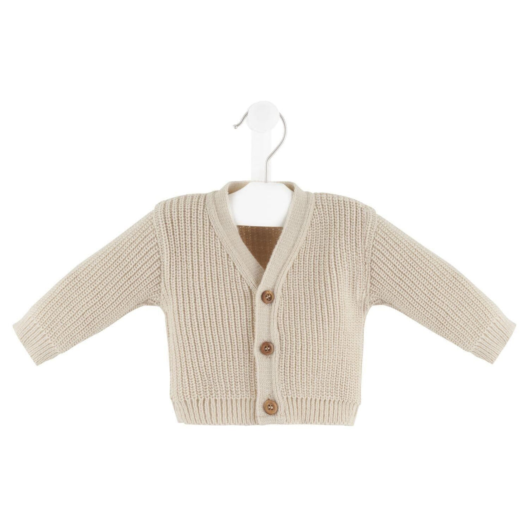 Boys Girls Beige Pebble Cardigan Dandelion