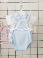 Load image into Gallery viewer, Boys Blue Dungaree Set