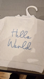 Just Arrived White Ribbed Baby Cardigan,  Choose Colour
