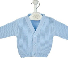 Load image into Gallery viewer, Blue Knitted Baby Cardigan  - Dandelion