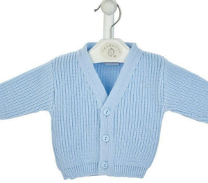 Blue Knitted Baby Cardigan  - Dandelion