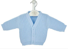 Load image into Gallery viewer, Blue Knitted Baby Cardigan  - Dandelion