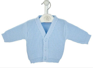 Blue Knitted Baby Cardigan  - Dandelion