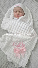 Load image into Gallery viewer, Personalised Baby Blanket &amp; Hat Set, Size Newborn